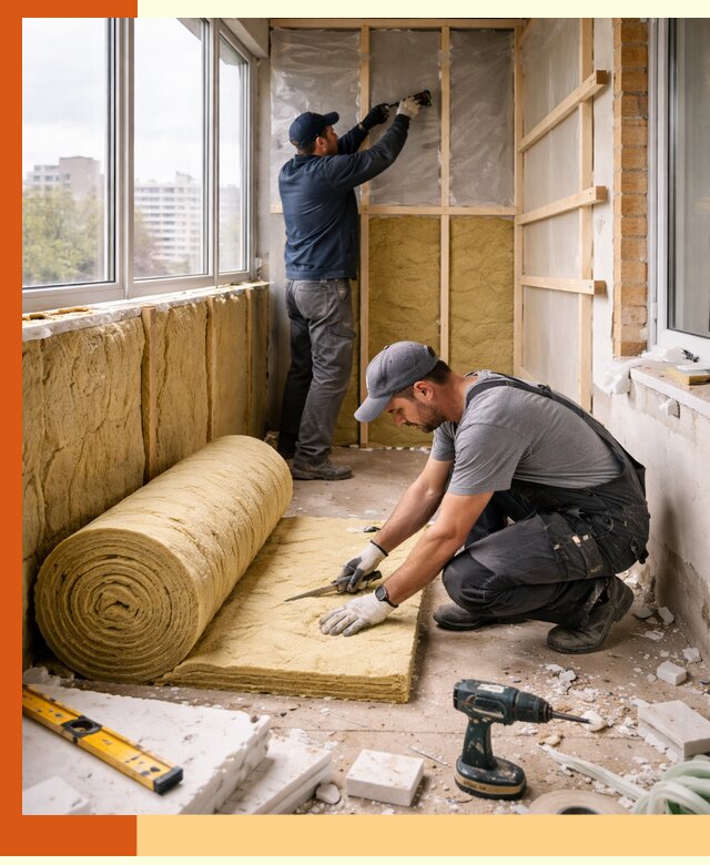 Утепление балкона под ключ в Кемерово качественно и быстро